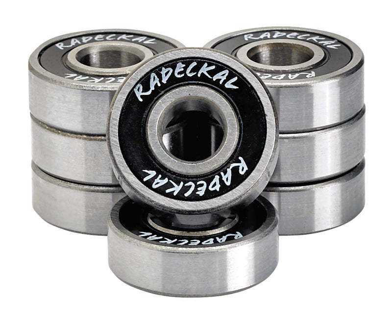 RADECKAL Black ABEC 9 Skateboard Bearings, Skateboards, Longboards, Cruisers, Inline Skates, Roller Skates, Pre-Lubricated, High Precision Rating, Long Lasting (1 Set of 8)â€¦ - Image 2